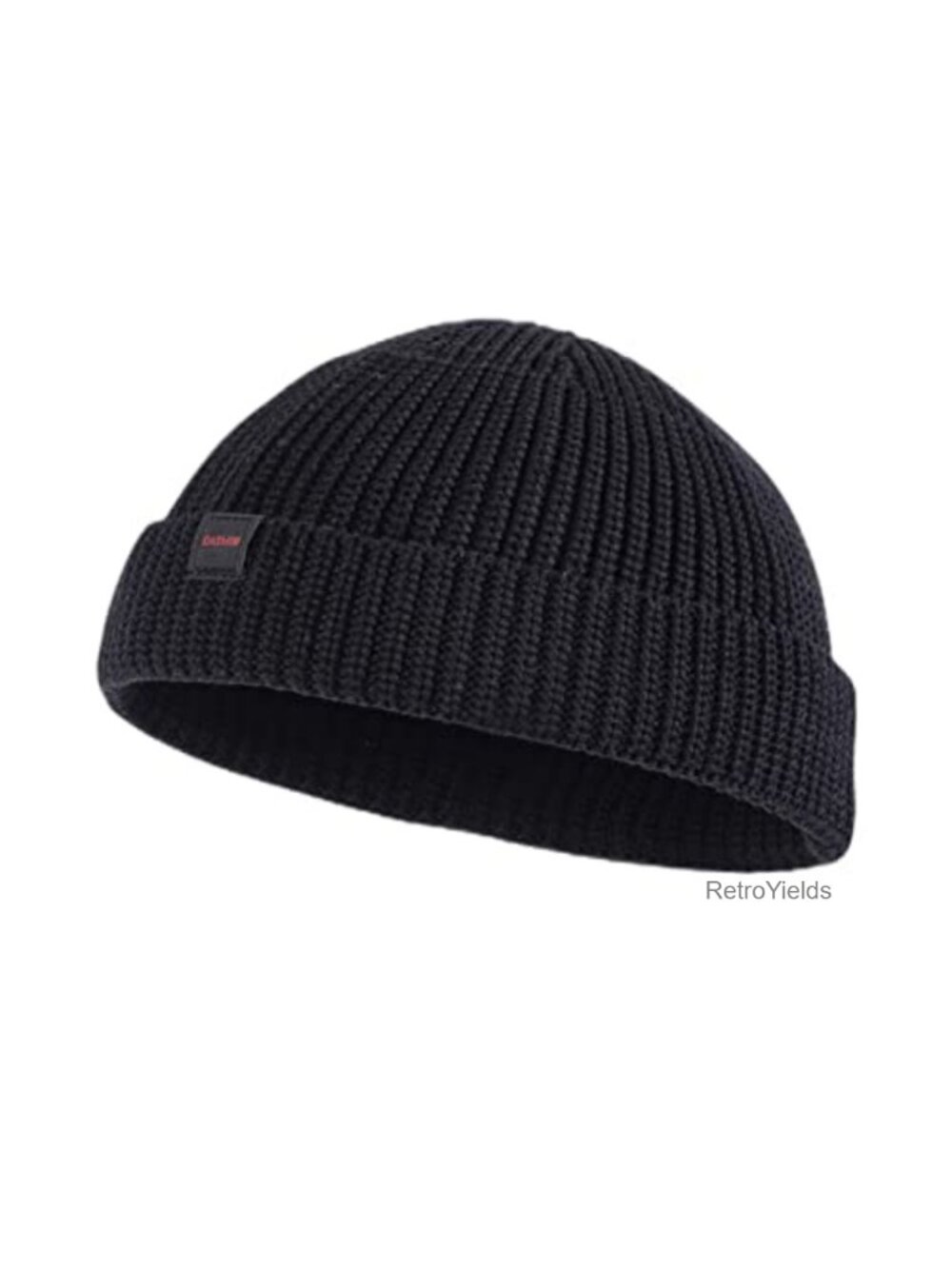 Fisherman Beanie Knit Trawler Skull Cap Short Warm Winter Hat for Men Women